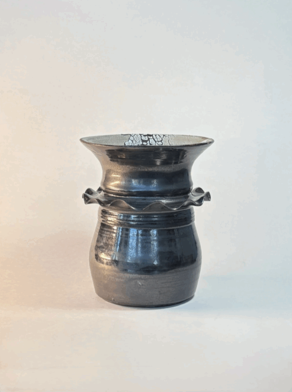 Flanged Metalic Vase