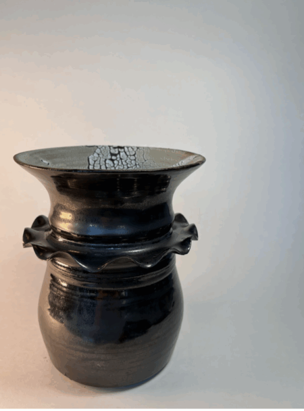 Flanged Metalic Vase - Image 5