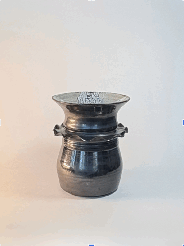 Flanged Metalic Vase - Image 4