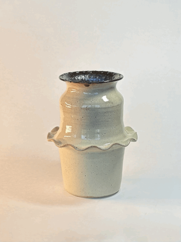 Pleaded Flange Vase